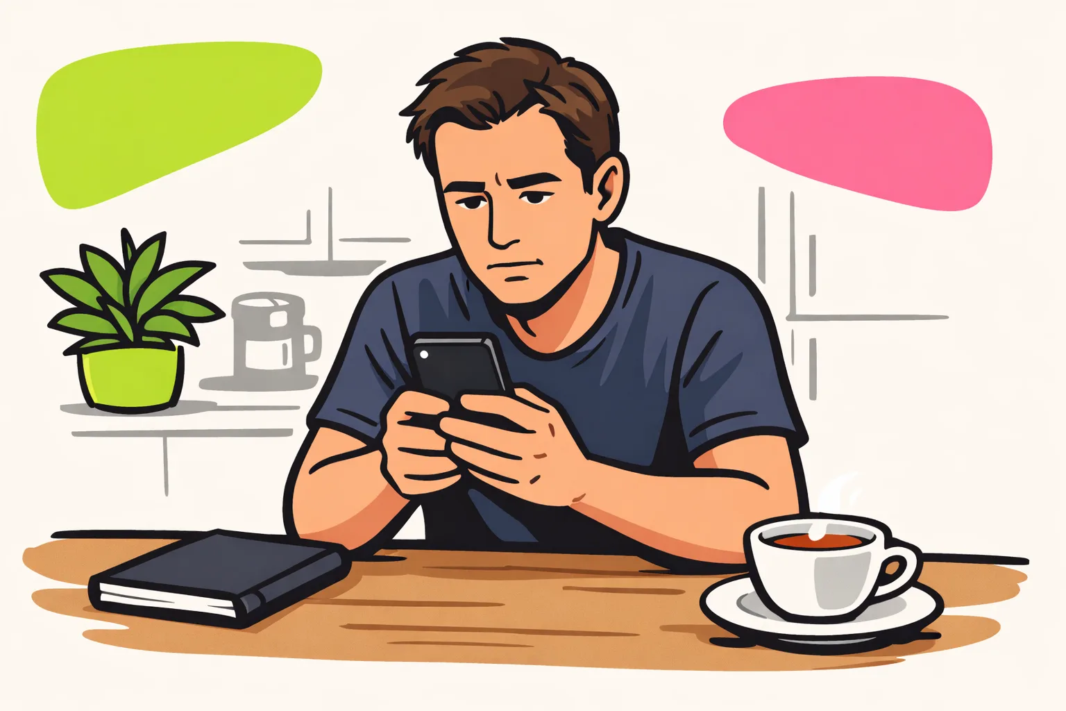 Persoon bekijkt aandachtig een telefoon om nieuws over een overleden TikTok maker te controleren.